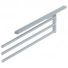 pull out kitchen towel rail holder 3 arm, silver effect metal