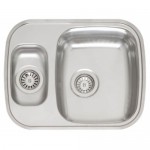 fmk htm64 one and half bowl stainless steel sink no overflow 01-05 bowl position-small bowl right