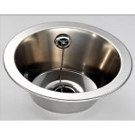 fin230r round inset bowl 280mm diameter stainless steel sink