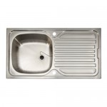 reginox monaco single bowl sink and drainer stainless steel