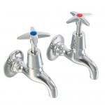 fchn40 bib wall mount taps with crossheads