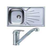 Single bowl sink and tap set