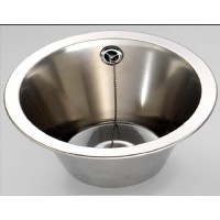 fin260r round inset bowl 310mm diameter stainless steel sink