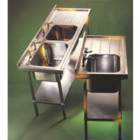 fmk46 1000 x 600 commercial catering single sink on frame assembly-flat pack