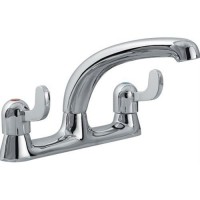 deck sink mixer with 3 levers  - chrome"