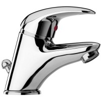 paini single lever basin taps with pop up waste chrome
