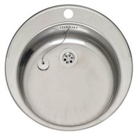 reginox rl240 round bowl stainless steel sink with tap hole